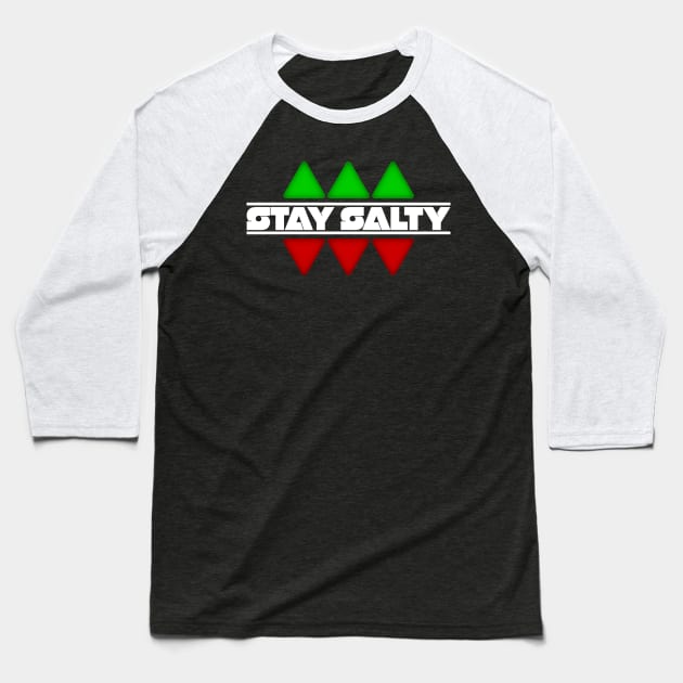 Stay Salty, Blank Dice Baseball T-Shirt by DavidWhaleDesigns